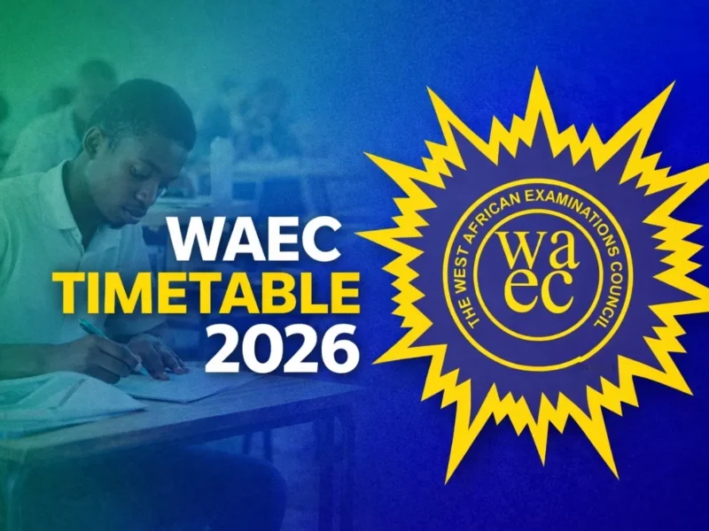 WAEC Timetable 2026 for Science, Art And Commercial