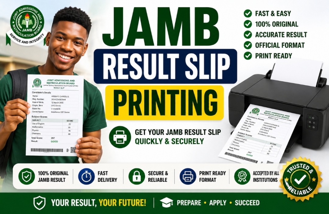 JAMB Result Slip Printing 2026 Begins May 18th – How To Print Original UTME Result