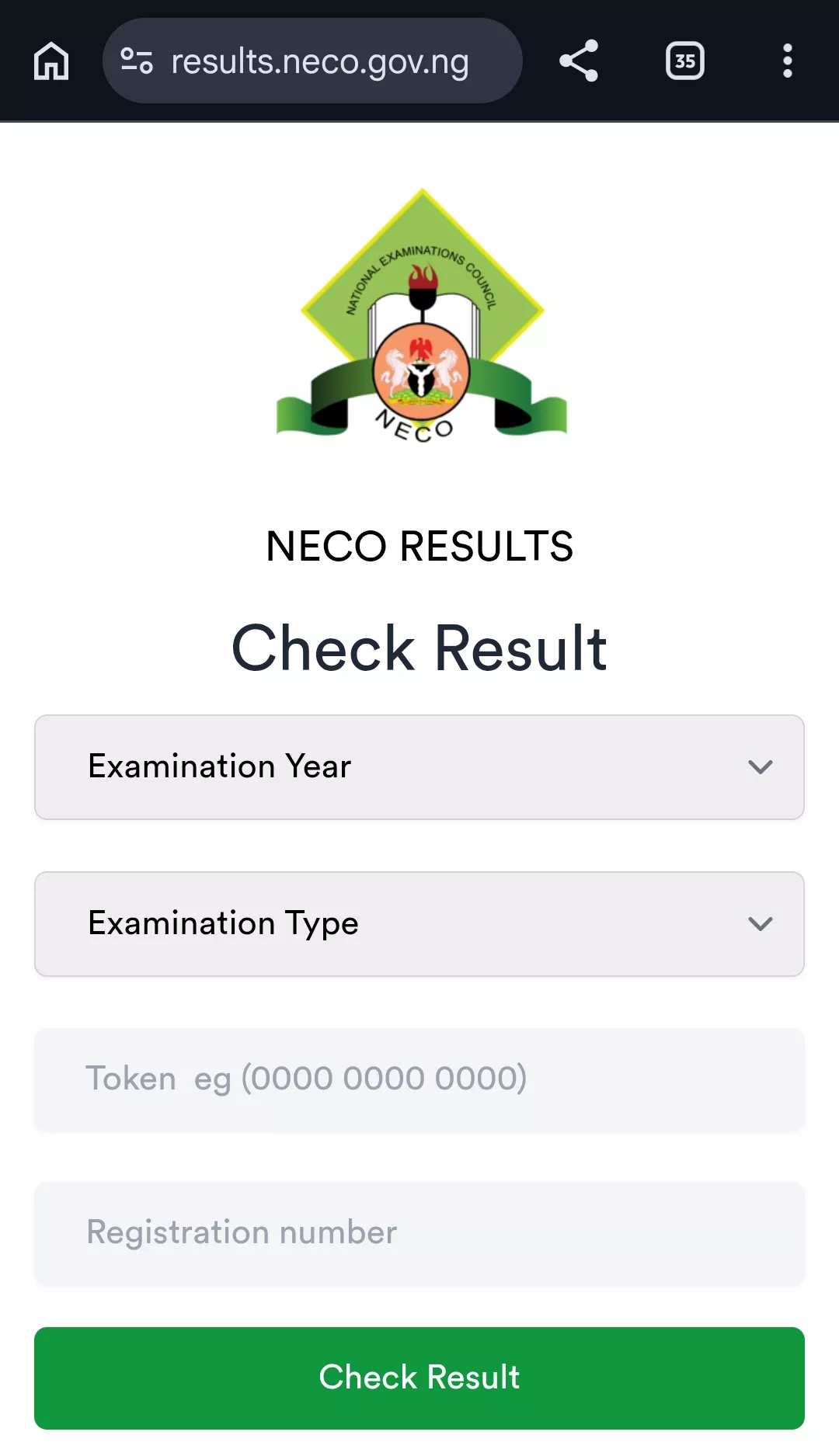 Official NECO Result Checker Portal 2026